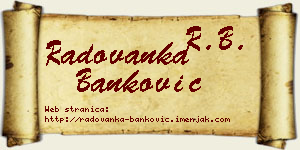 Radovanka Banković vizit kartica